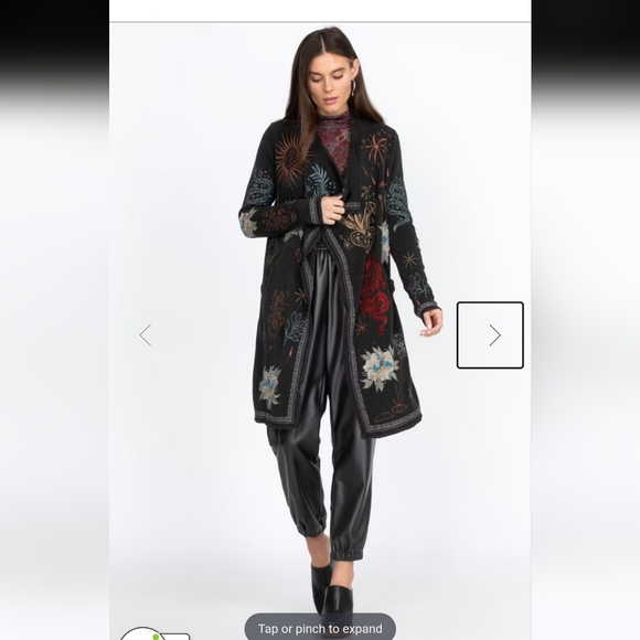 Johnny Was Black Sweater with Multicolor Embroidery - Picture 11 of 15